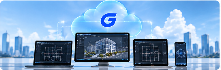 Notebook, monitor, tablet y celular sincronizados con la nube de GstarCAD